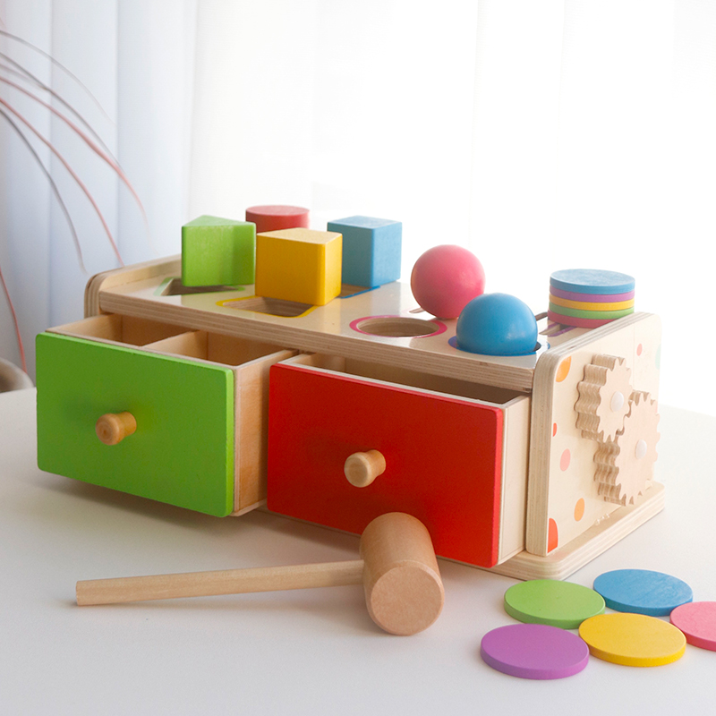 Kids Toys Drawers - 몬테소리 나무 분류 쌓기 장난감 어린이용