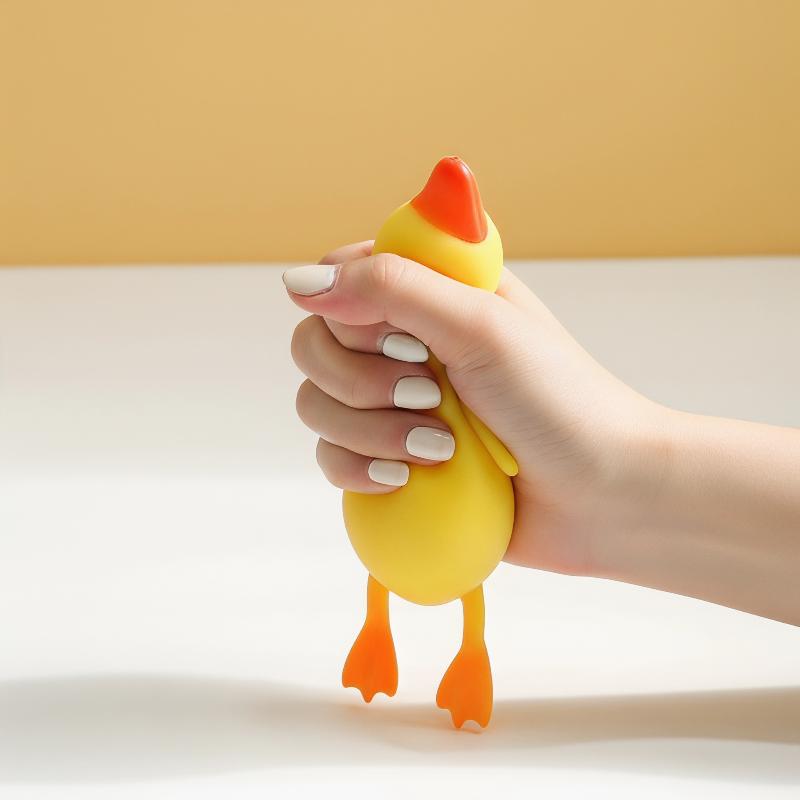 Kids Toys Yellow - 눌러서 사용하는 오리 모양 모래 조각