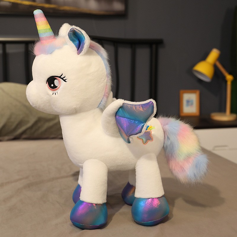 Unicorn Stuffed Toy - 레인보우 페가수스 유니콘 플러시 장난감 조랑말