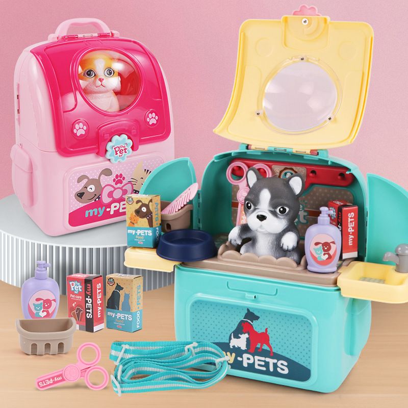 Kids Toys Doctor Set - 애완 동물 관리 놀이 세트 배낭