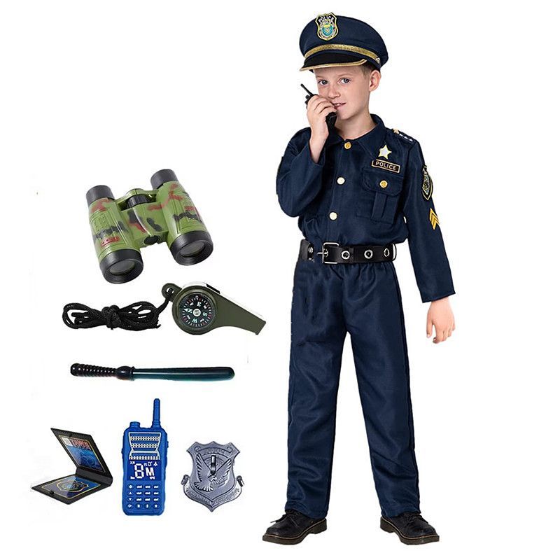 Kids Toys Idea - 3-12세 귀여운 미국 어린이 경찰관 의상