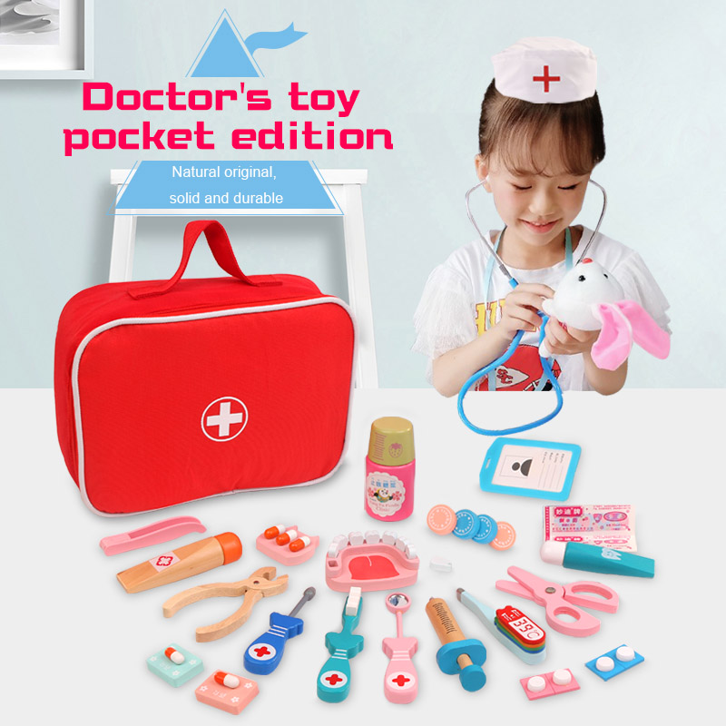 Kids Toys Doctor Set - 역할놀이 의사 장난감 나무 시뮬레이션 치과