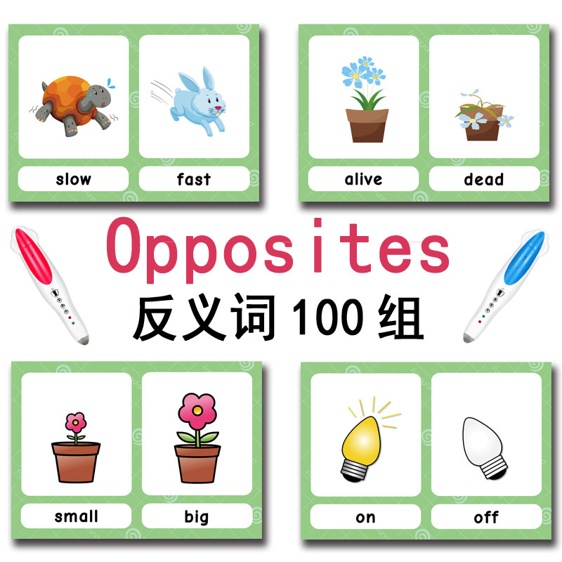 100가지 반대되는 단어 플래시 카드 영어 어휘 카드  - Kids Toys Idea 리뷰 및 가격