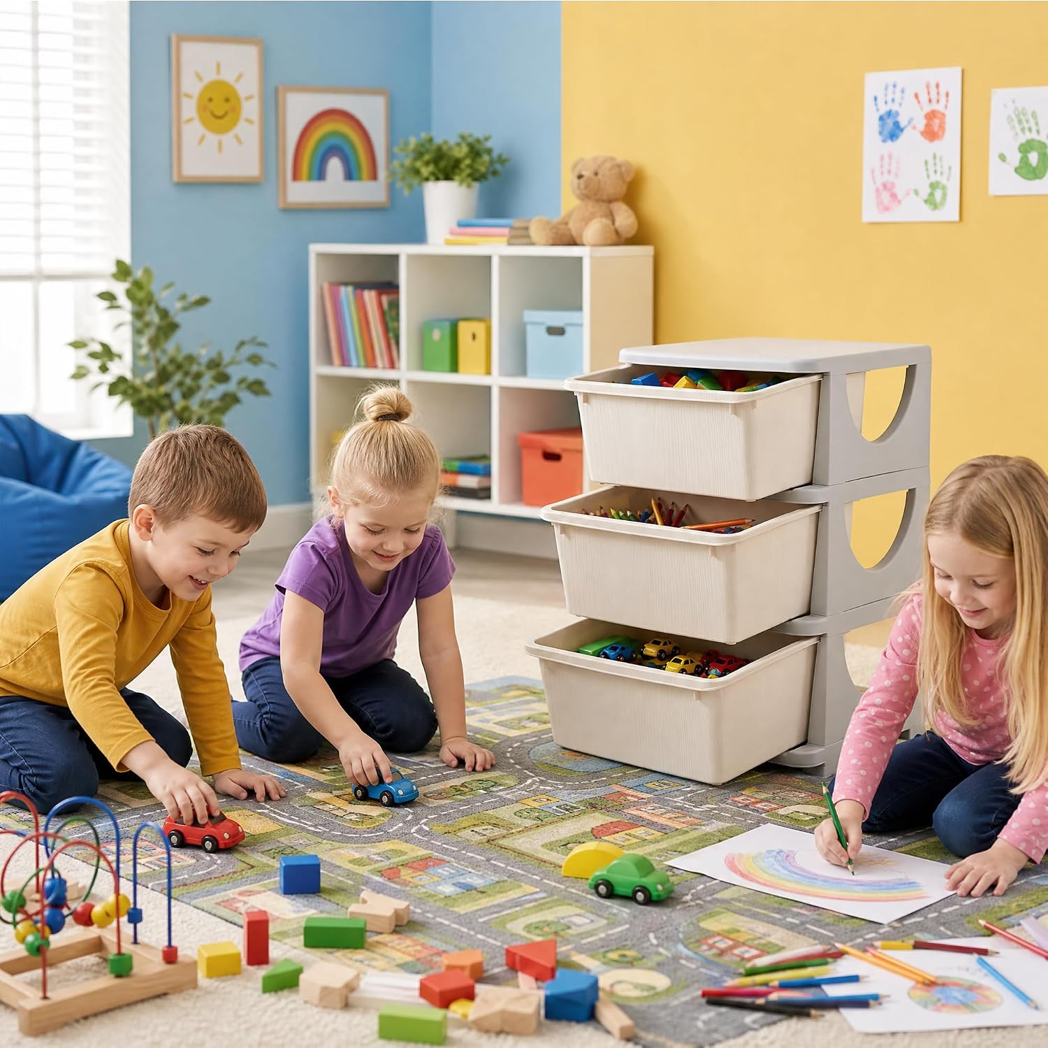 22인치 3단 PE 어린이용 수납 서랍 정리함 장난감  - Kids Toys Drawers 리뷰 및 가격