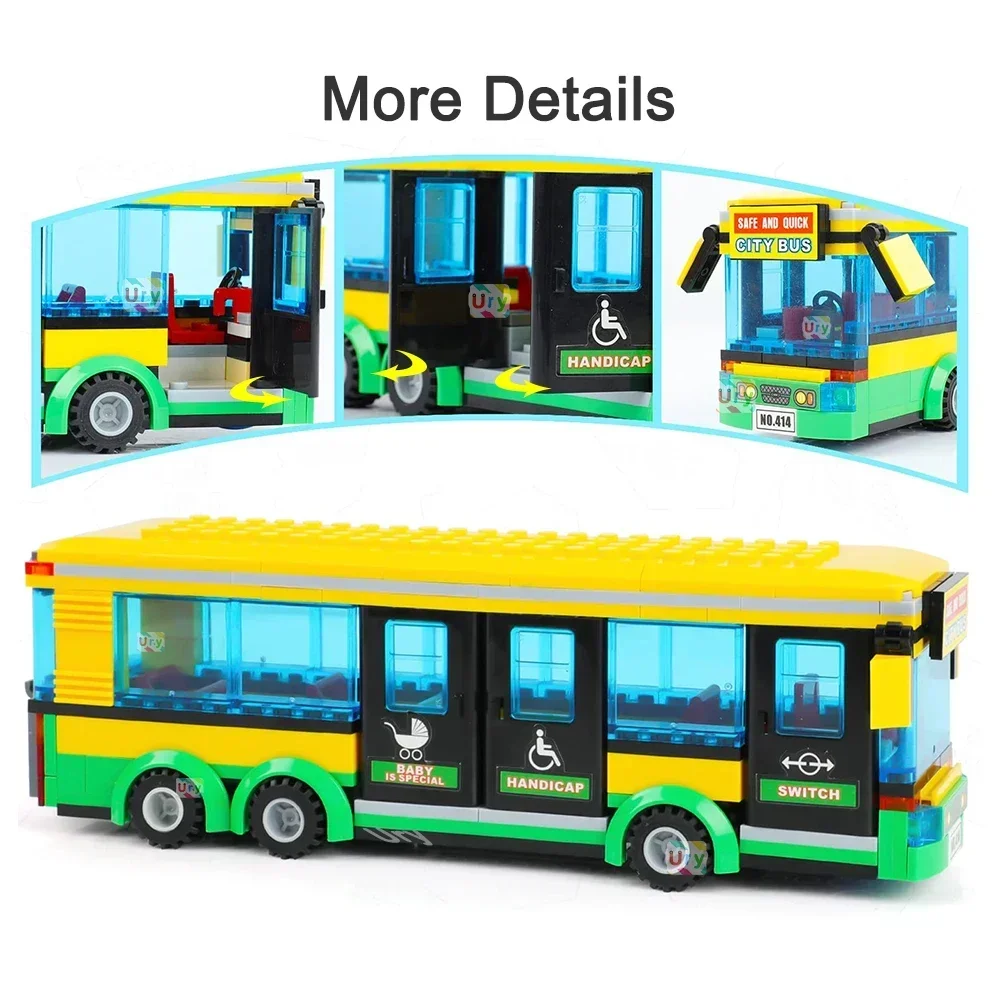 버스 도시 영국 런던 노란색 여객 학교 버스 정류장 빌 - Kids Toys Uk 리뷰 및 가격