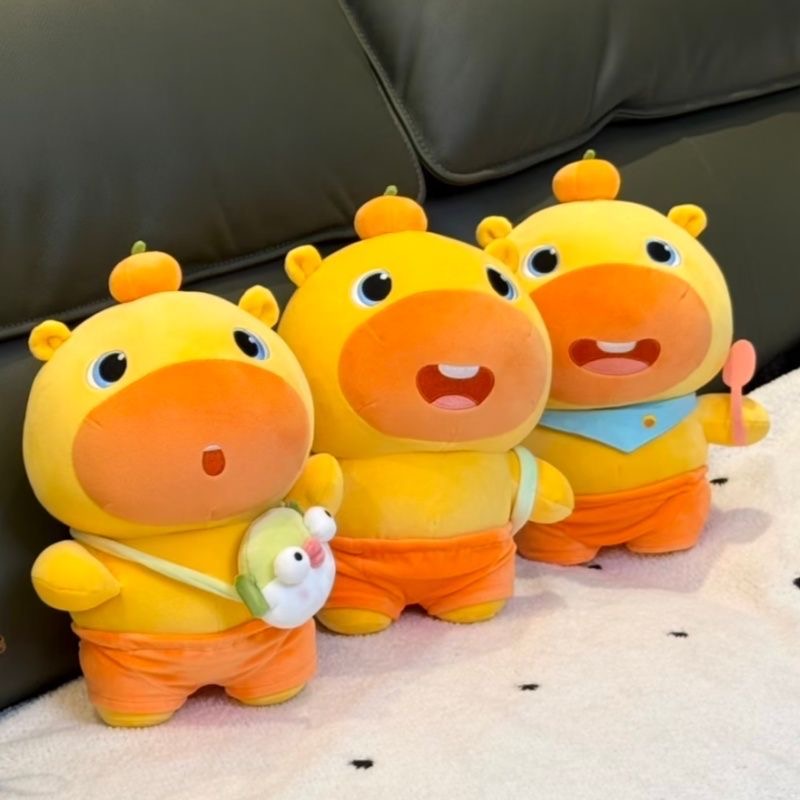 귀여운 노란색 카피바라 인형 세트와 아보카도 새 모양  - Kids Toys Yellow 리뷰 및 가격