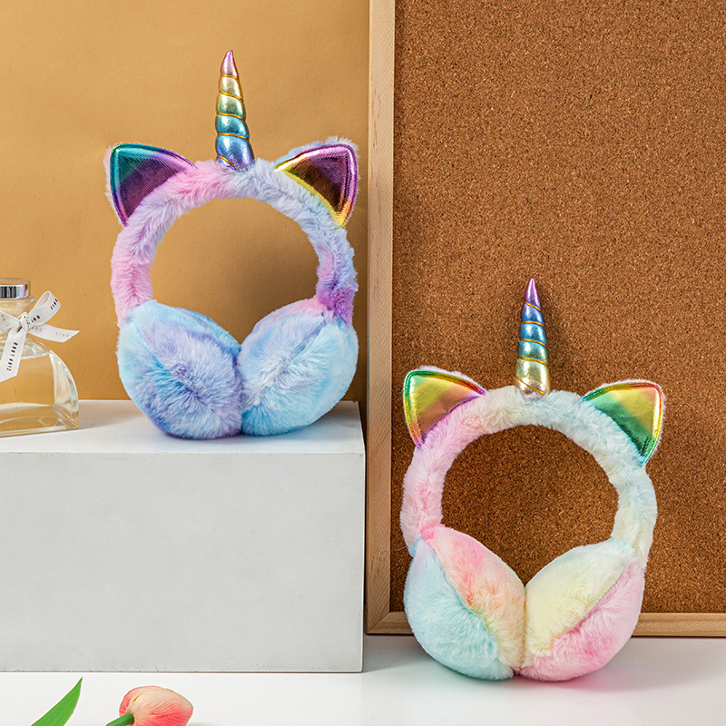 다채로운 유니콘 부드러운 봉제 솜털 귀마개, 귀여운 고 - Unicorn Stuffed Toy 리뷰 및 가격