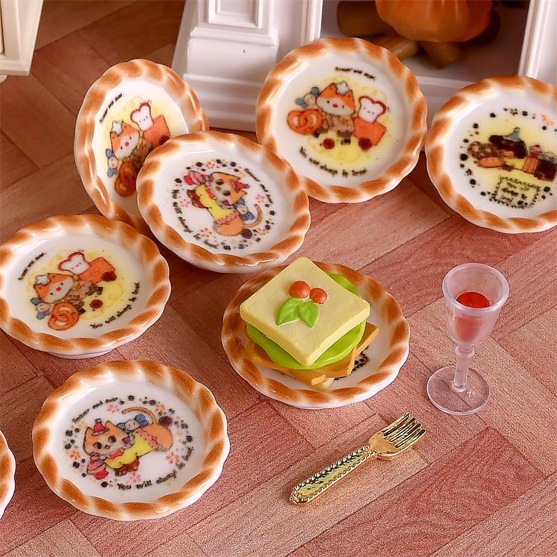 10개 세트 인형집 미니어처 강아지 프린트 빵 팬 모델 - Kids Toys Idea 리뷰 및 가격