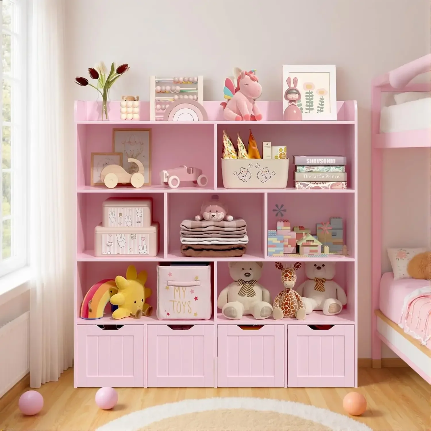 아이들 장난감 수납장 책장, 이동식 서랍과 오픈 선반이 - Kids Toys Drawers 리뷰 및 가격