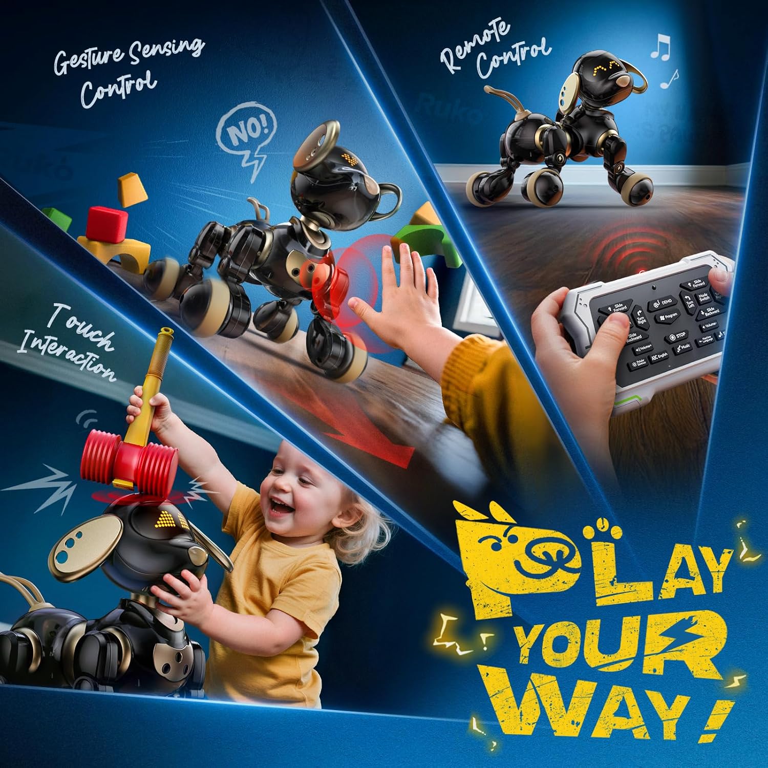 스마트 2.4G AI 로봇 강아지 장난감 지능형 인터랙 - Kid Toys And More 리뷰 및 가격