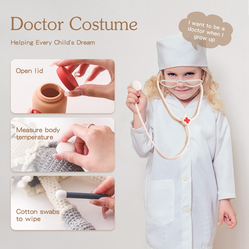 의사 장난감 척 실리콘 놀이 의사 키트 식품 학년 안전 - Kids Toys Doctor Set 리뷰 및 가격