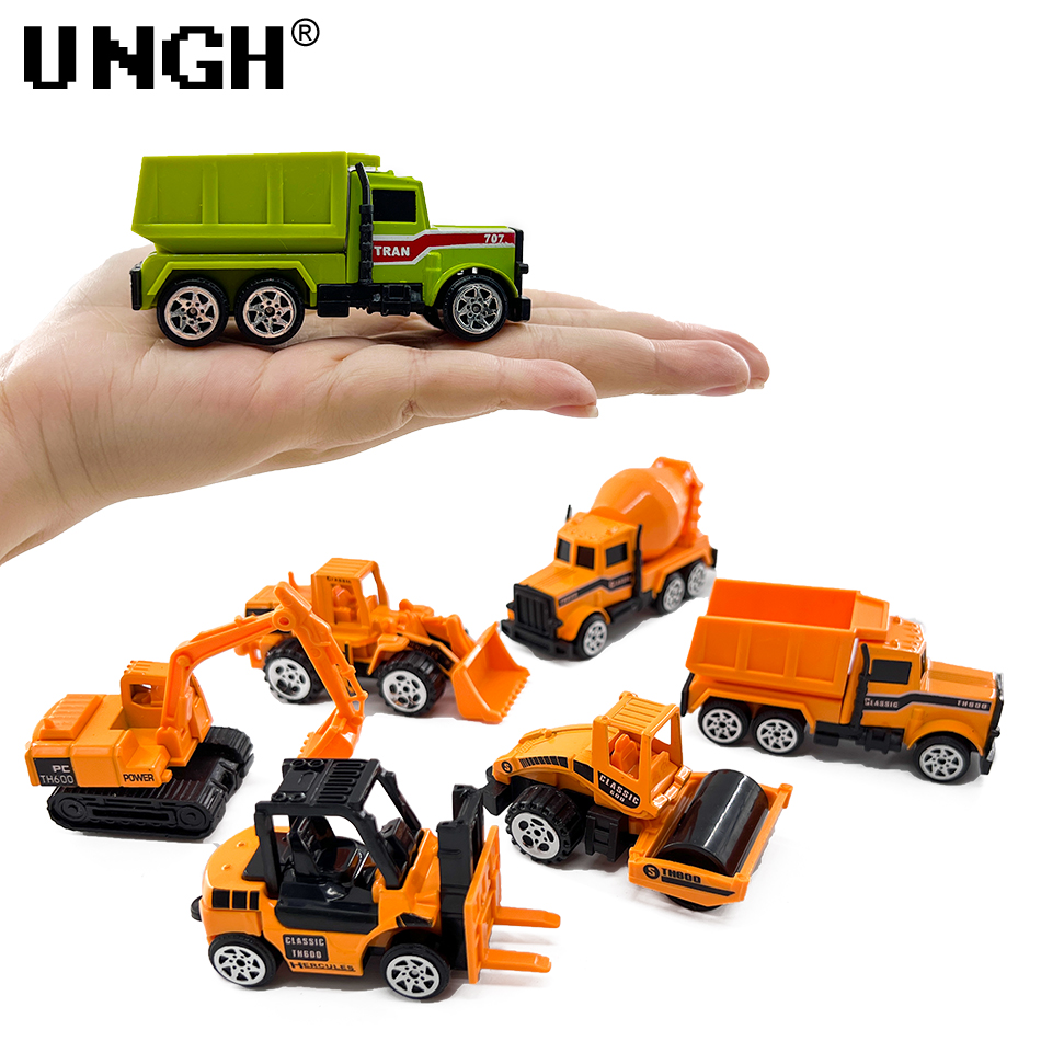 UNGH 6pcs 합금 다이 캐스트 엔지니어링 자동차  - Kids Toys Yellow 리뷰 및 가격