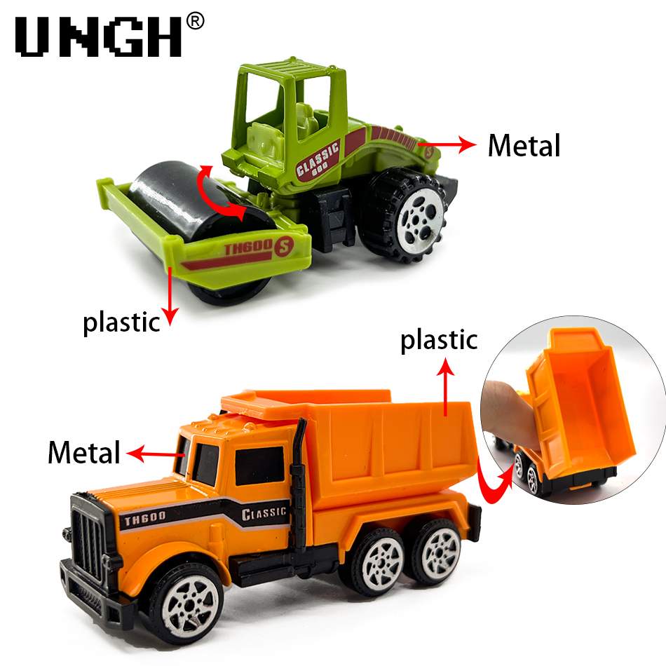UNGH 6pcs 합금 다이 캐스트 엔지니어링 자동차  - Kids Toys Yellow 리뷰 및 가격