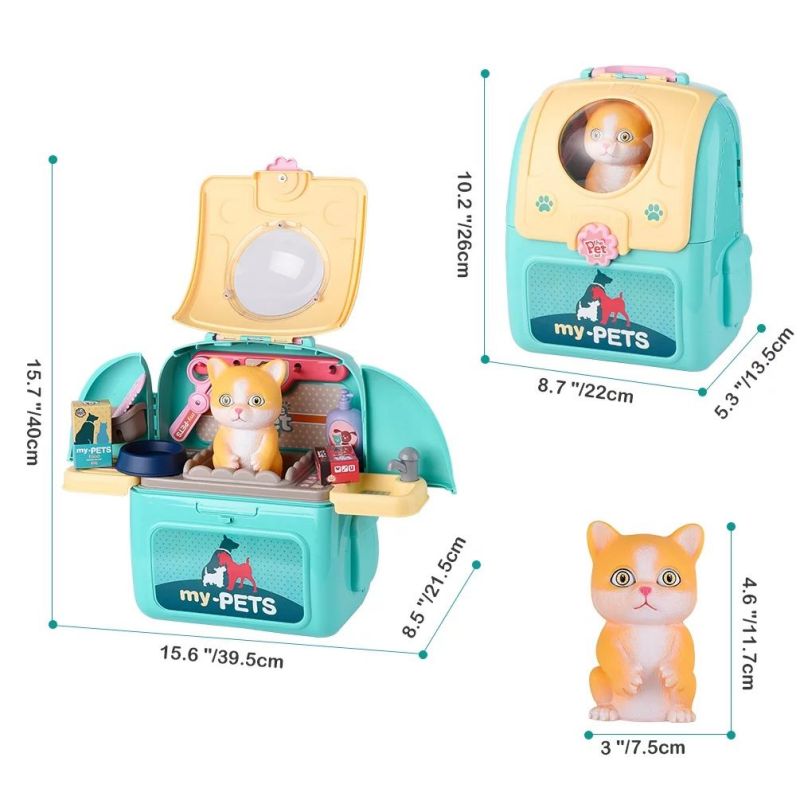 애완 동물 관리 놀이 세트 배낭 의사 세트와 개 손질  - Kids Toys Doctor Set 리뷰 및 가격