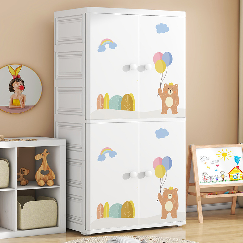 어린이용 이중 도어 플라스틱 장난감 옷 수납장 서랍 침 - Kids Toys Drawers 리뷰 및 가격