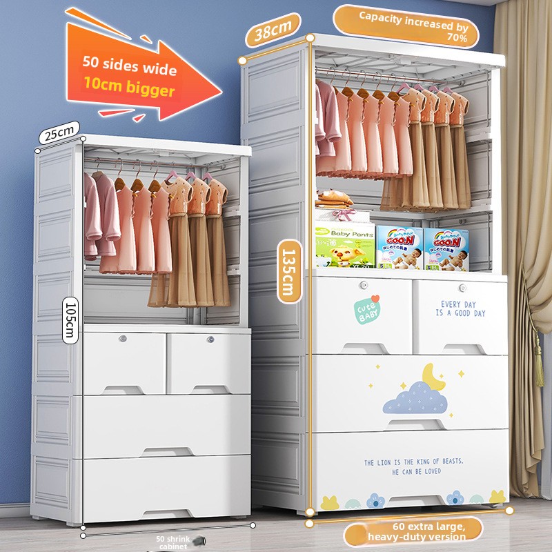 어린이용 이중 도어 플라스틱 장난감 옷 수납장 서랍 침 - Kids Toys Drawers 리뷰 및 가격