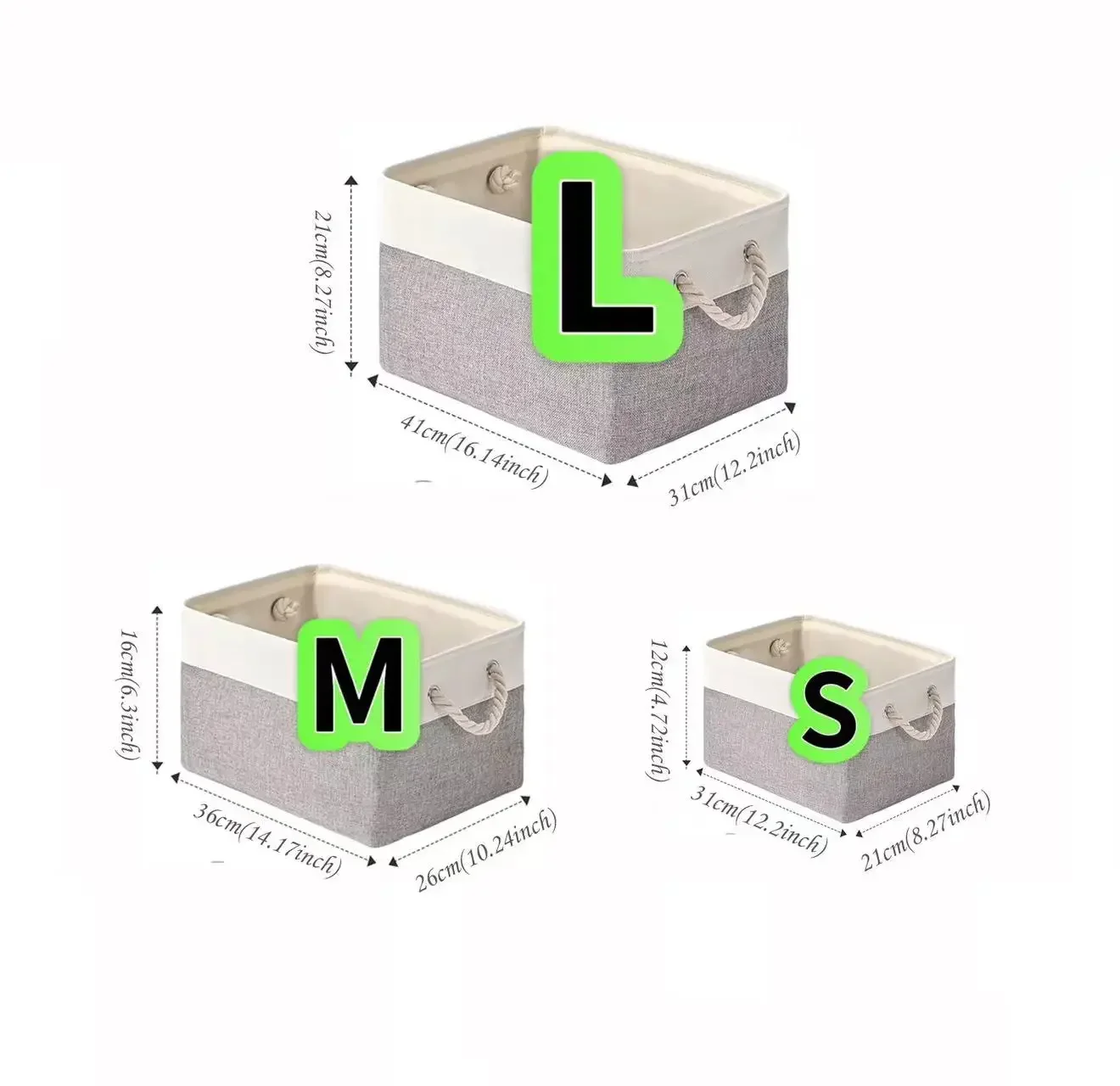 린넨 접이식 수납 바구니, 로프 손잡이가 있는 접이식  - Kids Toys Clearance 리뷰 및 가격